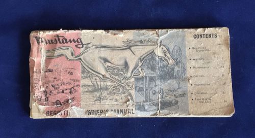 Original 1965 ford mustang registered owner&#039;s manual, 4th printing, august 1964