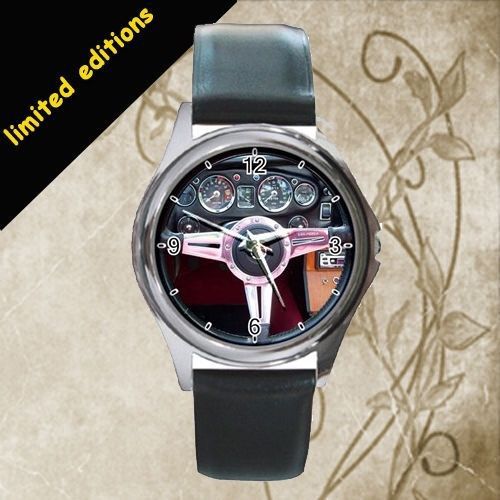 New!! 1974 mgb classic car steering limited editions leather watch
