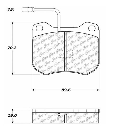 Disc brake pad-posi-quiet ceramic w/shims-preferred fits 80-89 peugeot 505