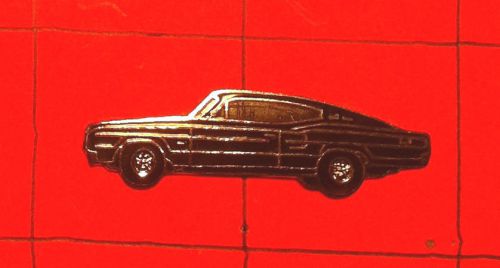 `black 1966 or 1967  dodge  charger   car shaped pin