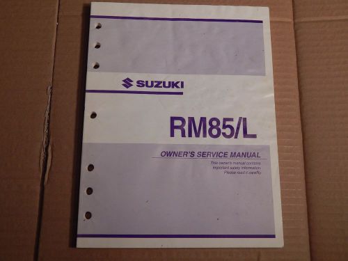 Suzuki rm85l  owner&#039;s service manual