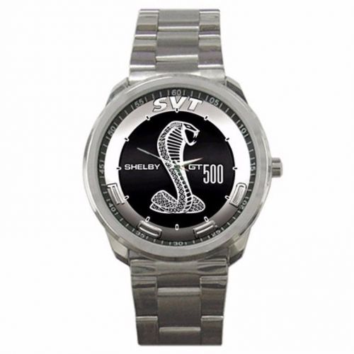 Cobra b font snake emblem shelby gt500 sport metal watch