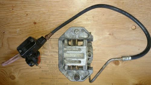 1996 polaris indy brake caliper and handlebar assembly, complete.