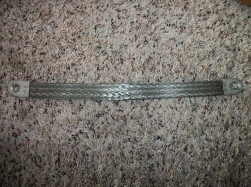 12 inch 4 gauge braided copper ground strap cable vintage free shipping!