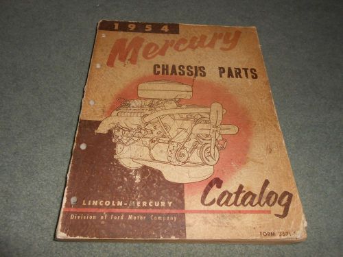 1954 mercury original illustrated chassis parts catalog / 54 manual