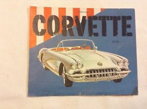 1958 chevy corvette sales brochure