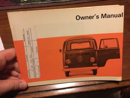 1968 vw volkswagen owners manual type 2
