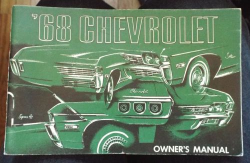 &#039;68 chevrolet owners manual-  good condition == free postage in the usa