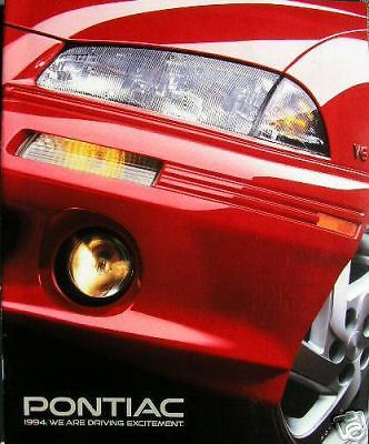 1994 pontiac full line sales brochure  16 pages