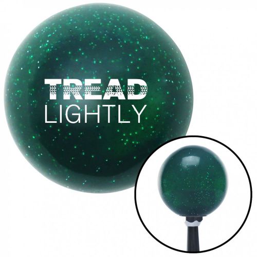 White tread lightly green metal flake shift knob  with 16mm x 1.5 insert formula