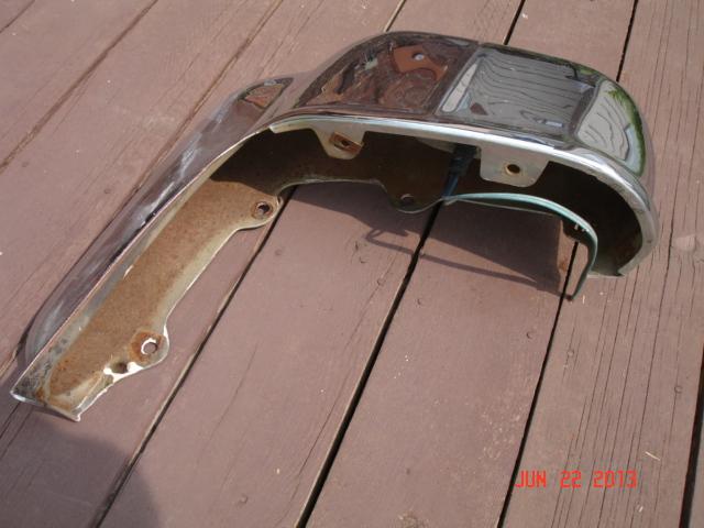 1958 PONTIAC FRONT BUMPER EXTENSION - LEFT, Solid Core, US $59.99, image 3