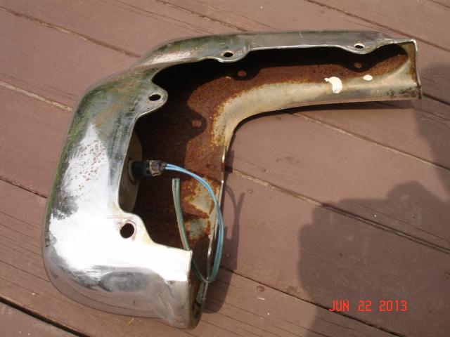 1958 PONTIAC FRONT BUMPER EXTENSION - LEFT, Solid Core, US $59.99, image 5