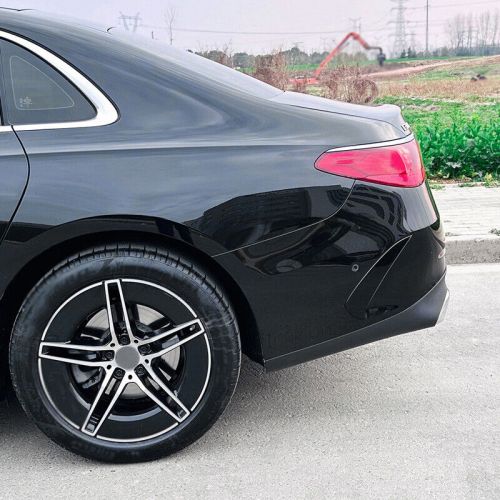For e-class w214 amg sedan 2024-2025 gloss black rear bumper spoiler side canard