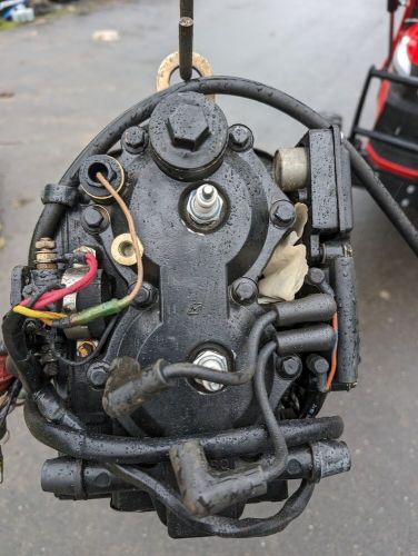 1993 48 HP 50 Johnson Evinrude Powerhead Running Motor 125/130 PSI Bolt On, US $650.00, image 4