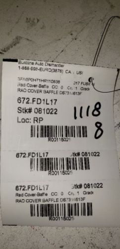 2013-2020 FORD FUSION UPPER RADIATOR COVER BAFFLE DS7316613F 115025, US $72.07, image 2