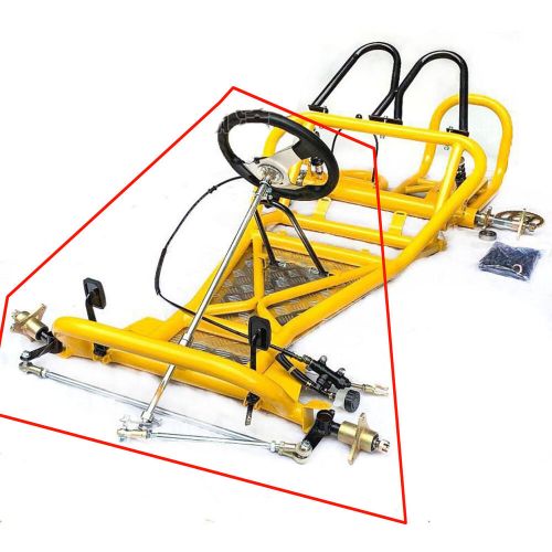 Go kart drift trike front steering assembly tie rod wheels front axle kit