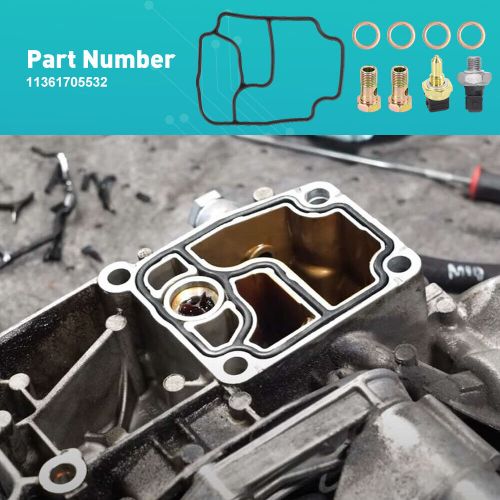 For BMW E46 E39 E53 E85 325Ci 530i X5 Z3 Engine Oil Filter Housing Gasket Kit, US $37.49, image 7