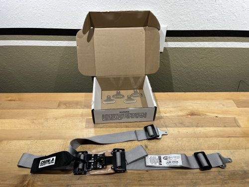 Crow Stamped QA Seatbelt Restraint Lap Belt Harness - Gray w/ Black Hardware, US $55.00, image 3