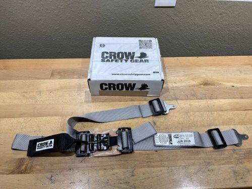 Crow Stamped QA Seatbelt Restraint Lap Belt Harness - Gray w/ Black Hardware, US $55.00, image 4