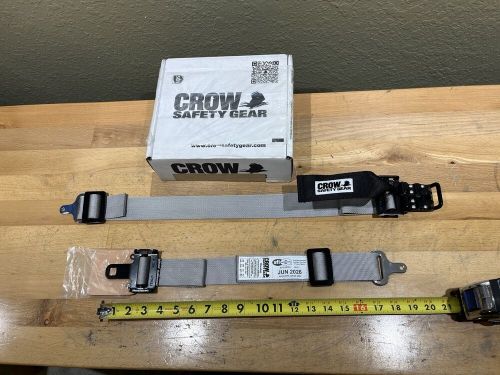 Crow Stamped QA Seatbelt Restraint Lap Belt Harness - Gray w/ Black Hardware, US $55.00, image 6
