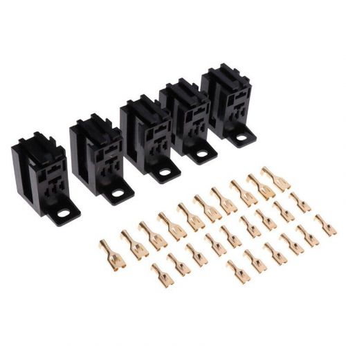 Relay Sockets 12V/24V 5-Pin Car With 25pcs Copper Terminals 35*35*35mm 60AMP, US $14.11, image 17