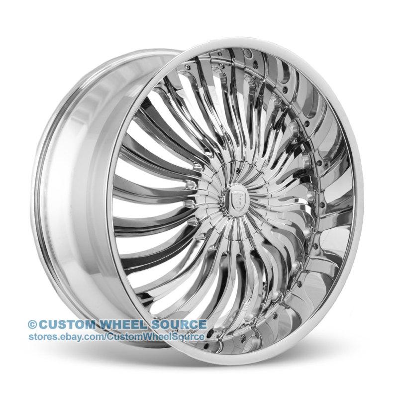 24" borghini b24 chrome wheel and tire package for dodge ford gmc hummer lincoln