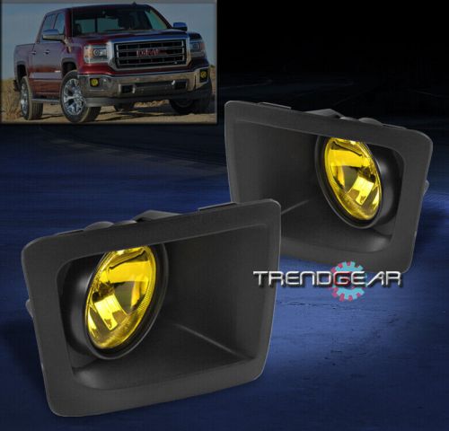 14 15 16 GMC SIERRA 1500 PICKUP TRUCK BUMPER DRIVING FOG LIGHT LAMP YELLOW +BULB, US $39.95, image 4