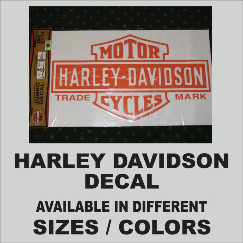 Harley davidson large decal sticker 14 x 8 original logo - retro decal