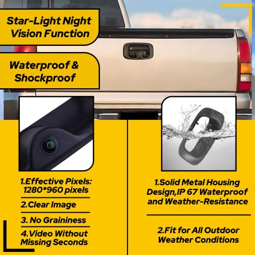 Tailgate Handle with Rear View Camera For 1999-2006 Chevrolet Silverado 1500, US $40.99, image 3