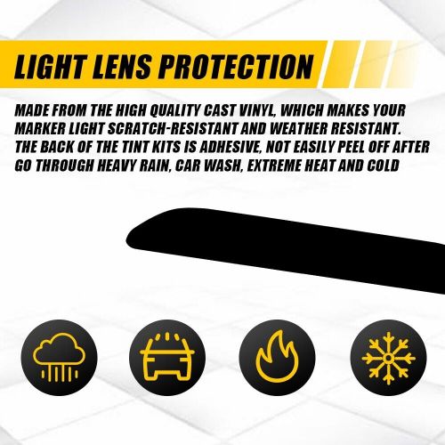 Fit 2015-2021 Ford Mustang Smoked Rear Side Marker Light Blackout Vinyl, US $11.39, image 3