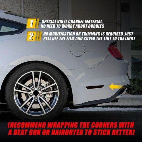 Fit 2015-2021 Ford Mustang Smoked Rear Side Marker Light Blackout Vinyl, US $11.39, image 4