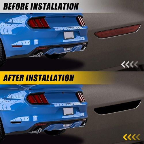 Fit 2015-2021 Ford Mustang Smoked Rear Side Marker Light Blackout Vinyl, US $11.39, image 11