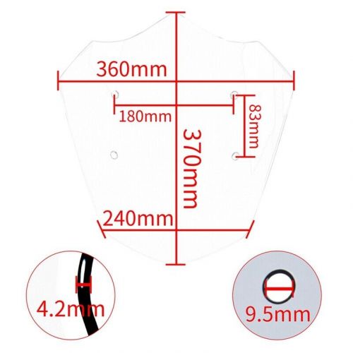 Motorcycle Windscreen Windscreen Wind Deflectors for 3 R 20206040-, US $, image 3