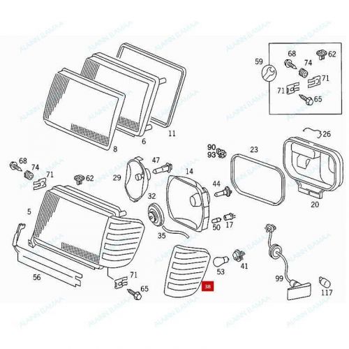 Front Left Turn Signal Corner Light FFor Mercedes W124 E Class E320 E500 1985-95, US $41.18, image 2