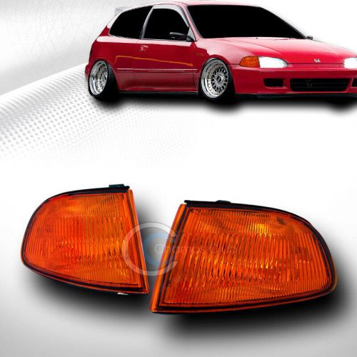For 92-95 Honda Civic 2 Door/Coupe EG/EG6 JDM Amber Signal Parking Corner Lights, US $28.95, image 2