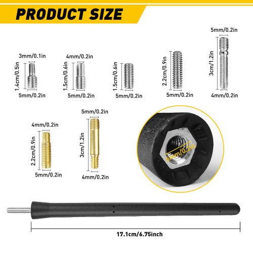 6 3/4" Short Antenna Black Mast Radio for RAM DODGE & RAM 1500 2500 3500 09-20, US $12.99, image 6