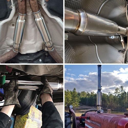 3" Inlet/Outlet 12" Long Exhaust Resonator Muffler Weld-On For Ford F-150 5.0L, US $55.49, image 2