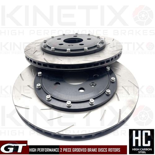 FOR AUDI S4 S5 SQ5 GROOVED 2 PIECE PEFORMANCE REAR BRAKE DISCS PAIR 330mm, US $, image 2