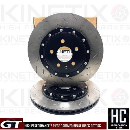 FOR AUDI S4 S5 SQ5 GROOVED 2 PIECE PEFORMANCE REAR BRAKE DISCS PAIR 330mm, US $, image 6