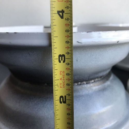 4 White Steel Hub Wheels/Rims Lawn Garden Trailer Wagon Ball Bearing 5/8” Axle, US $79.99, image 4