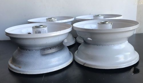 4 White Steel Hub Wheels/Rims Lawn Garden Trailer Wagon Ball Bearing 5/8” Axle, US $79.99, image 6