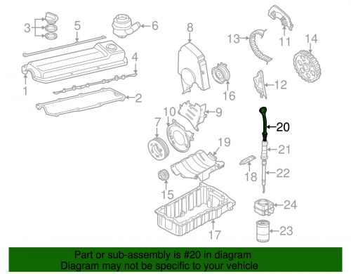 OEM NEW 2002-2005 VW Volkswagen Beetle Engine Oil Dipstick 06B-115-611-R, US $32.83, image 2