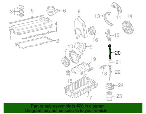 OEM NEW 2002-2005 VW Volkswagen Beetle Engine Oil Dipstick 06B-115-611-R, US $32.83, image 5
