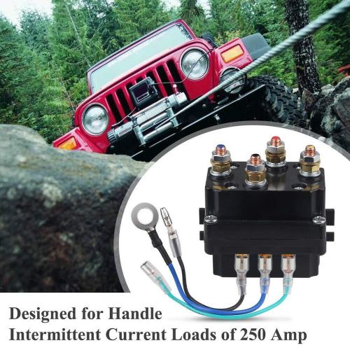 12V 250A Winch Relay Winch Solenoid Contactor Winch Rocker Thumb Switch Combo..., US $46.00, image 3