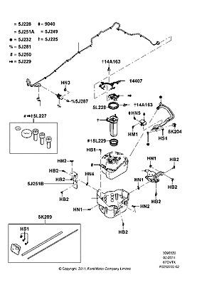 Bc3z5j249x tube assy 11 f-series super duty