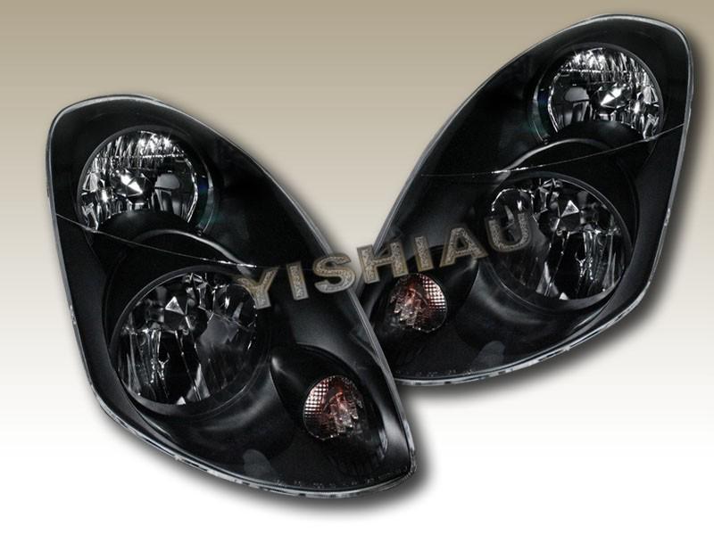 03 04 infiniti g35 4-door sedan headlights black