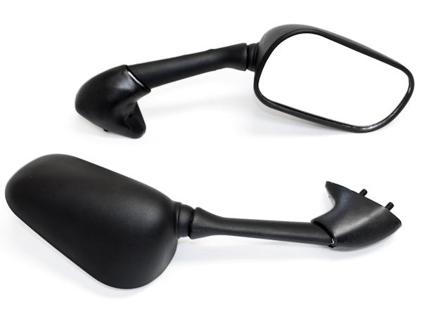 Black replacement motorcycle mirrors left & right for 1998-2002 yamaha yzf r6