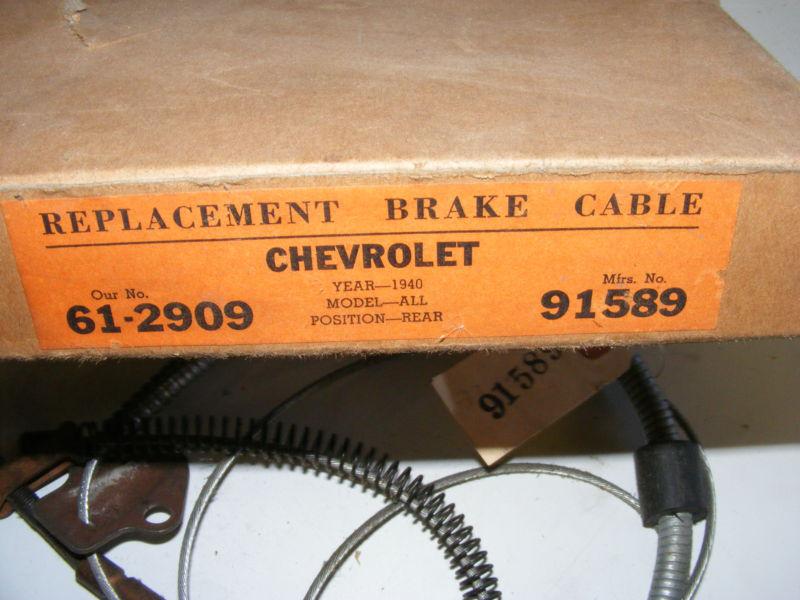1940 CHEVROLET PASSENGER REAR BRAKE CABLE NOS-R NEW 91589, US $27.99, image 3