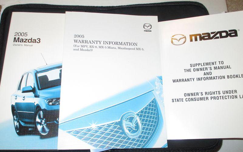 2005 mazda 3 owners manual set! mint!! includes case
