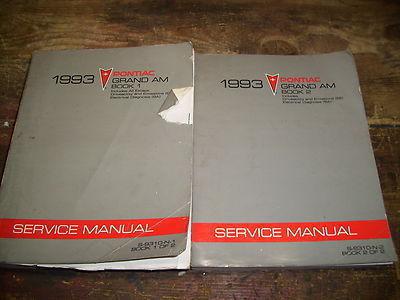 1993 pontiac grand am factory issue repair manual set